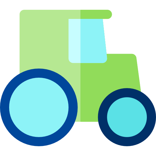 Трактор Basic Rounded Flat иконка