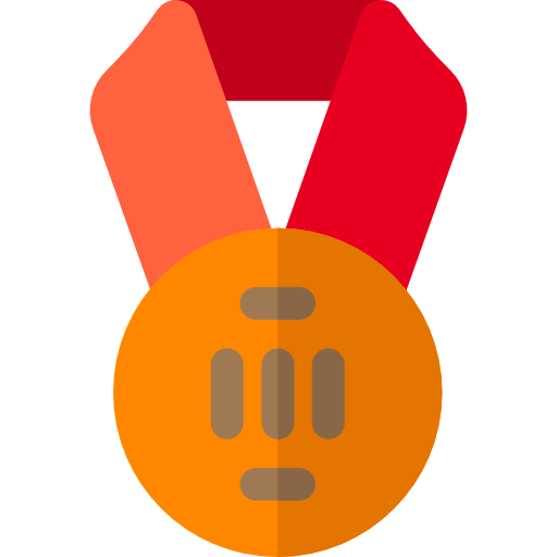 Бронзовая медаль Basic Rounded Flat иконка