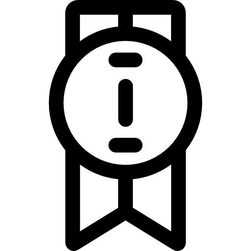 medaglia d'oro Basic Rounded Lineal icona