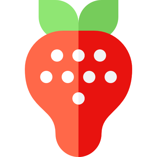 Strawberry Basic Straight Flat icon