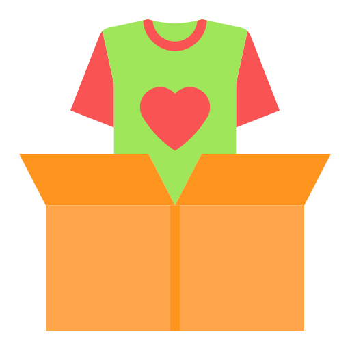 donación de ropa Good Ware Flat icono