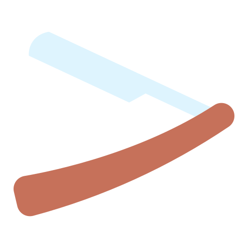 Straight razor Good Ware Flat icon