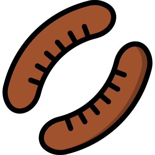 Sausages Basic Miscellany Lineal Color icon