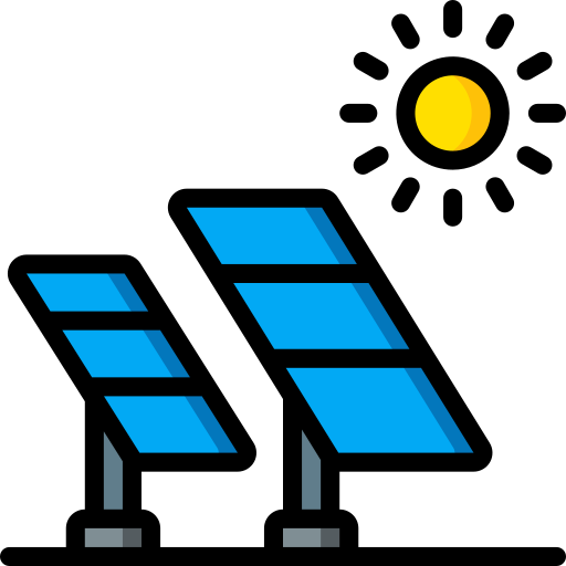panel solar Basic Miscellany Lineal Color icono