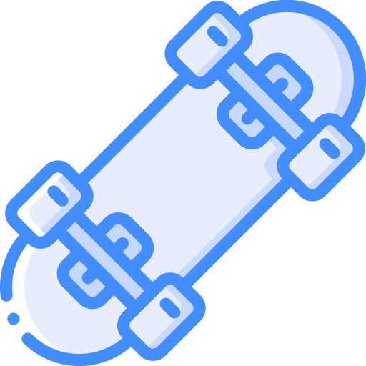 skateboard Basic Miscellany Blue icona