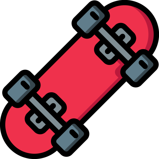 skateboard Basic Miscellany Lineal Color icon