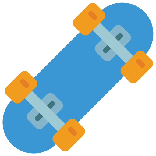 Skate board Basic Miscellany Flat icon
