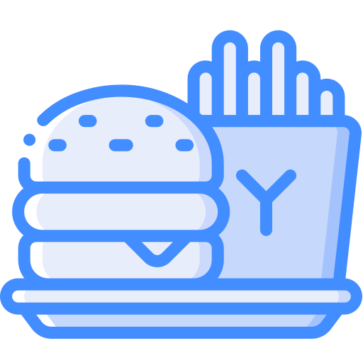 fast food Basic Miscellany Blue icon
