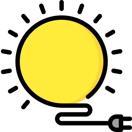 太陽光エネルギー Basic Miscellany Lineal Color icon