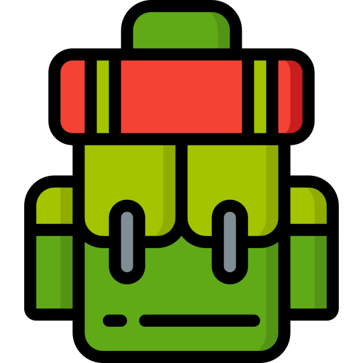 Backpack Basic Miscellany Lineal Color icon