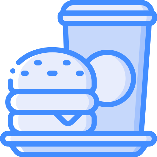 Fast food Basic Miscellany Blue icon