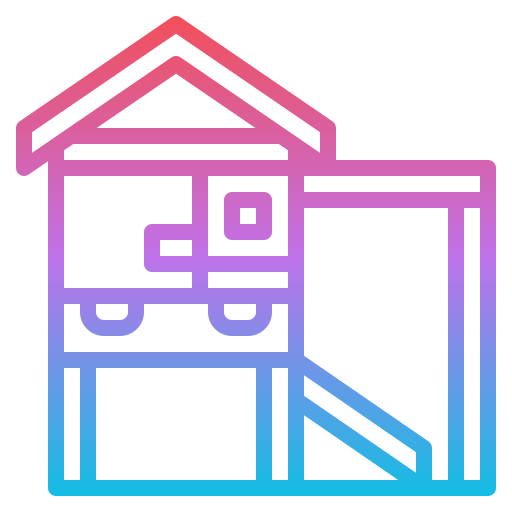 Rabbit hutch Iconixar Gradient icon