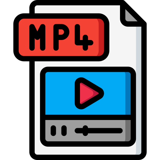 archivo mp4 Basic Miscellany Lineal Color icono