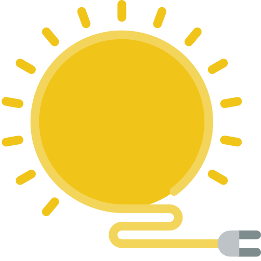 energia słoneczna Basic Miscellany Flat ikona