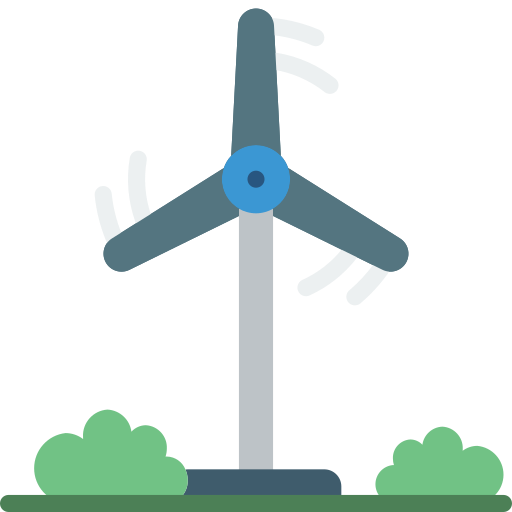 windturbine Basic Miscellany Flat icoon