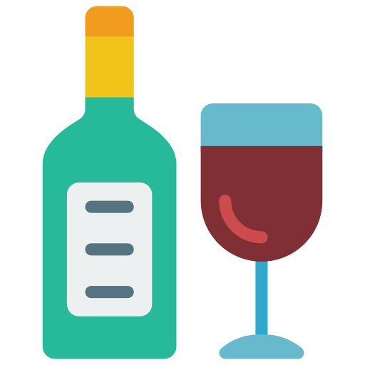 bottiglia di vino Basic Miscellany Flat icona