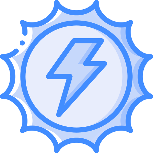 태양광 발전 Basic Miscellany Blue icon