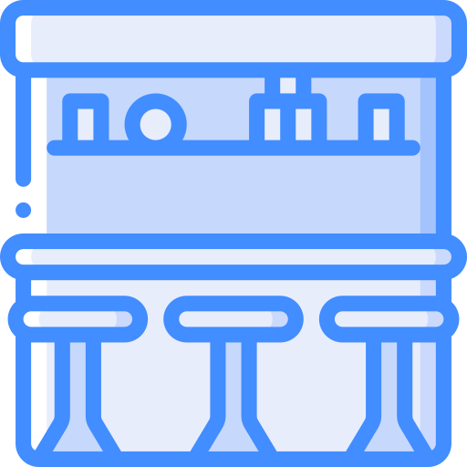 바 카운터 Basic Miscellany Blue icon