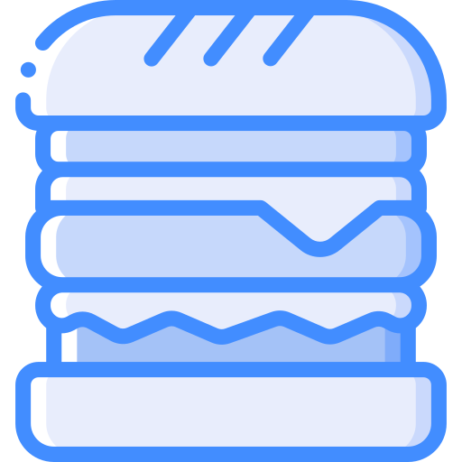 burger Basic Miscellany Blue icon