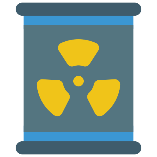 Nuclear danger Basic Miscellany Flat icon