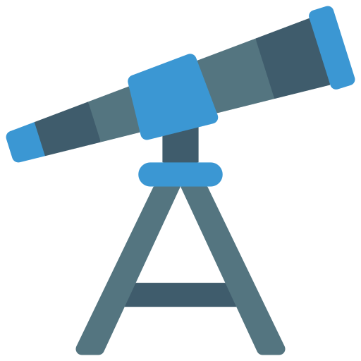 telescopio Basic Miscellany Flat icono