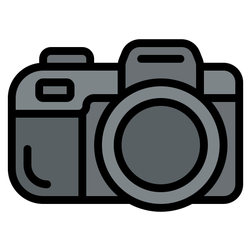 cámara fotográfica Iconixar Lineal Color icono