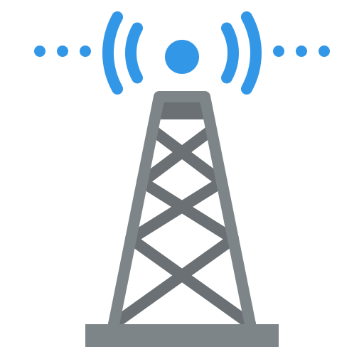 torre de comunicación Iconixar Flat icono