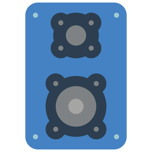 caja del altavoz Basic Miscellany Flat icono