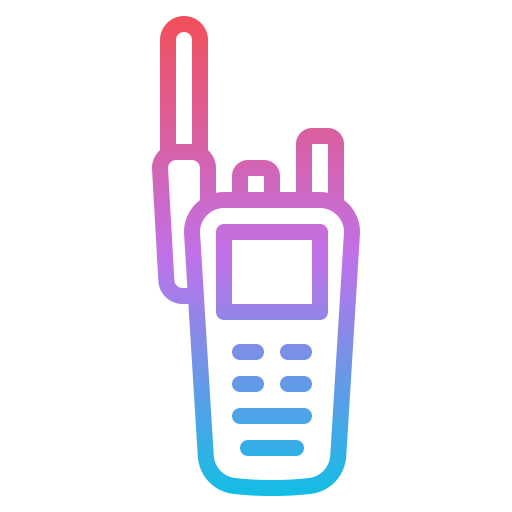 walkie-talkie Iconixar Gradient icoon