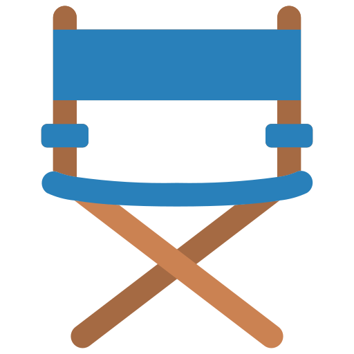 silla de director Basic Miscellany Flat icono