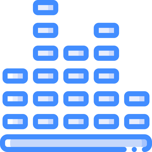 Sound level Basic Miscellany Blue icon