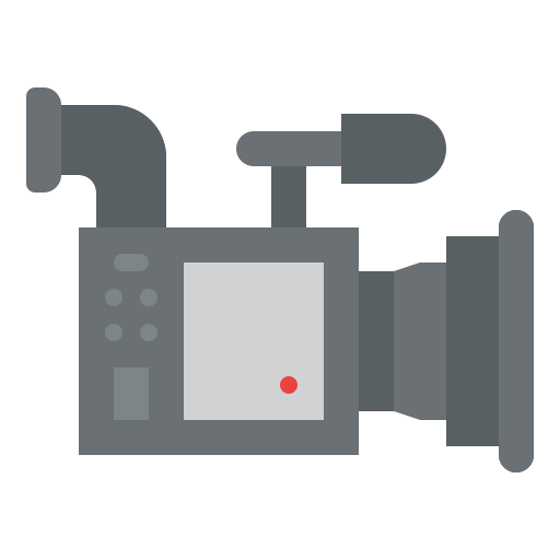 Video camera Iconixar Flat icon