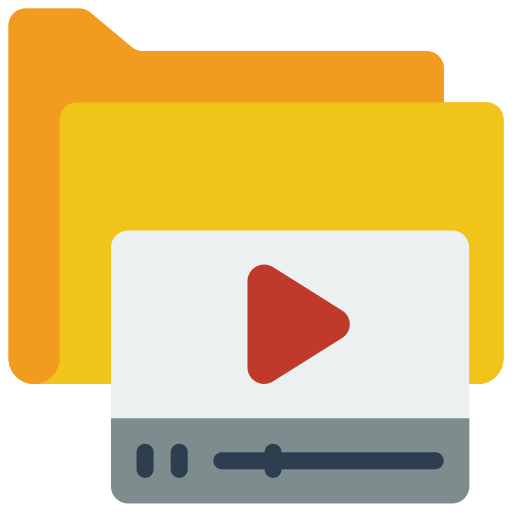 Video folder Basic Miscellany Flat icon