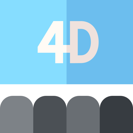 Кинотеатр 4d Basic Straight Flat иконка