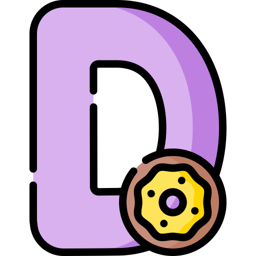 Letter d Special Lineal color icon