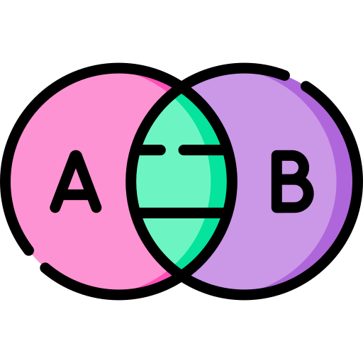 벤 다이어그램 Special Lineal color icon