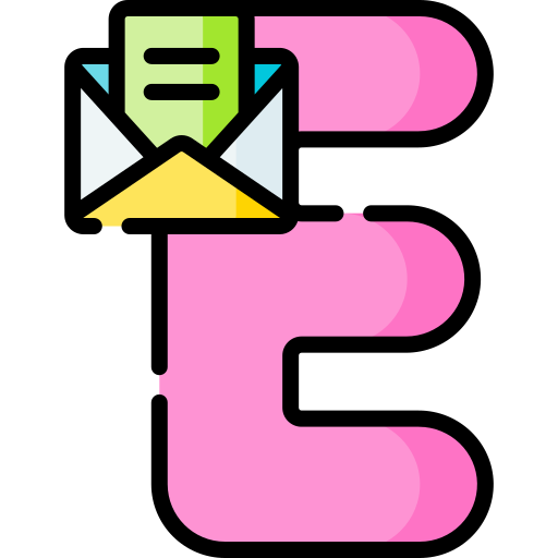 Letter e Special Lineal color icon