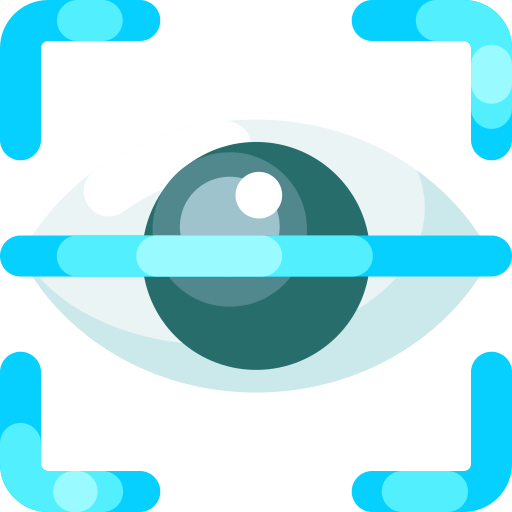 Eye scan Special Shine Flat icon