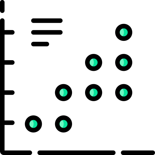 gráfico de dispersión Special Lineal color icono