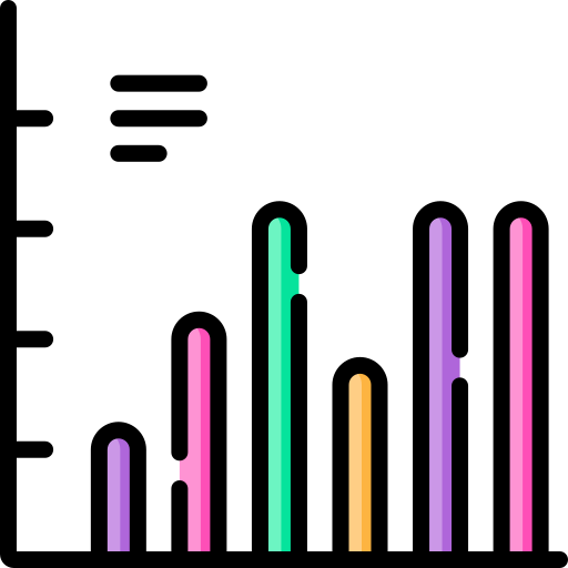 折れ線グラフ Special Lineal color icon