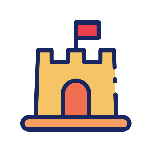 castillo de arena Good Ware Lineal Color icono