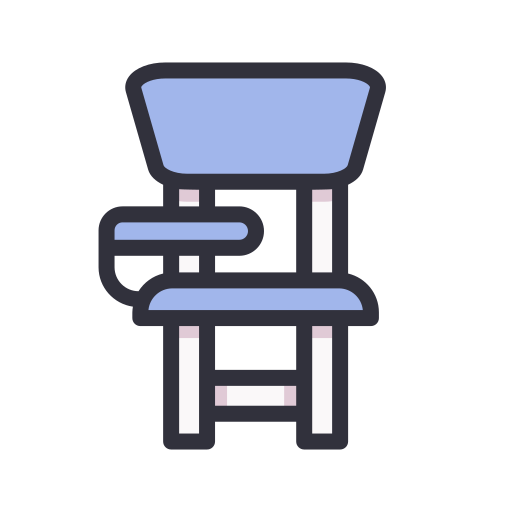 silla de madera Generic Outline Color icono