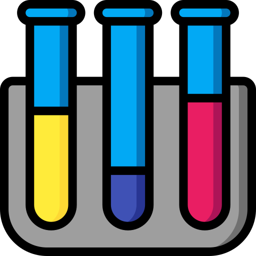 des tubes à essai Basic Miscellany Lineal Color Icône