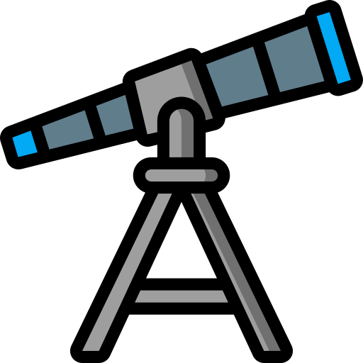 telescopio Basic Miscellany Lineal Color icono