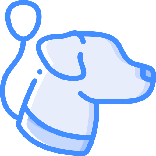 Dog walking Basic Miscellany Blue icon