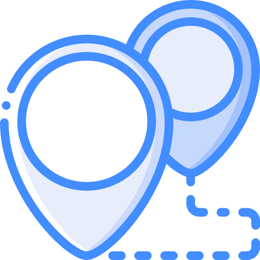 route Basic Miscellany Blue icon