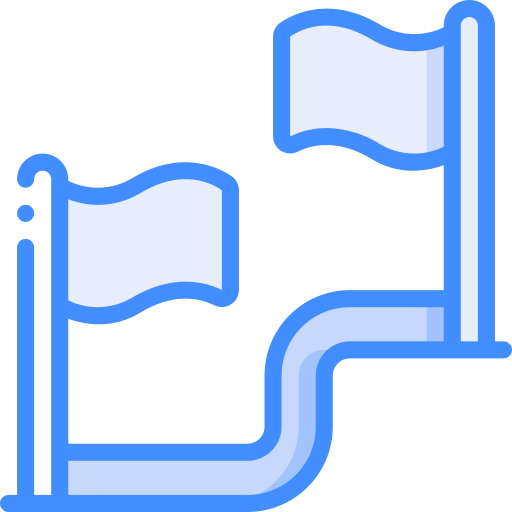 Route Basic Miscellany Blue icon