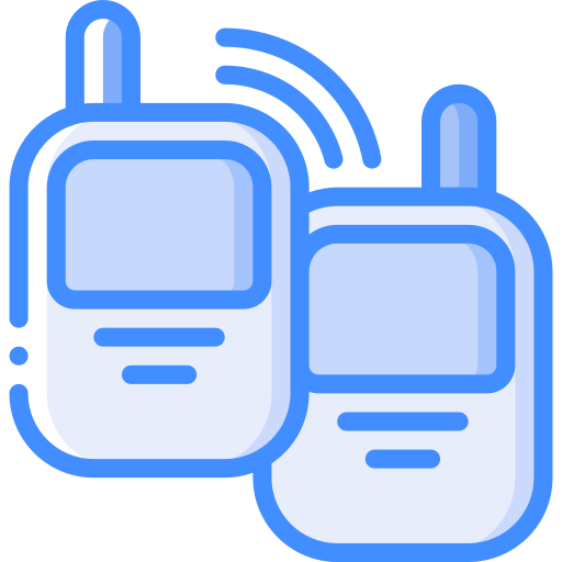 walkie-talkies Basic Miscellany Blue icoon