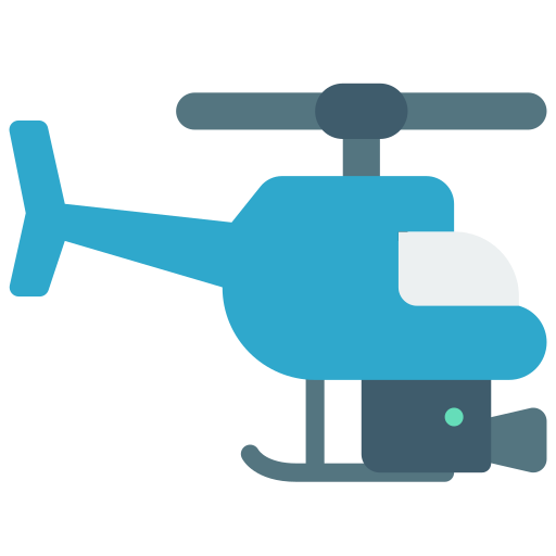 hélicoptère Basic Miscellany Flat Icône