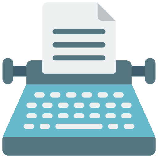 machine à écrire Basic Miscellany Flat Icône